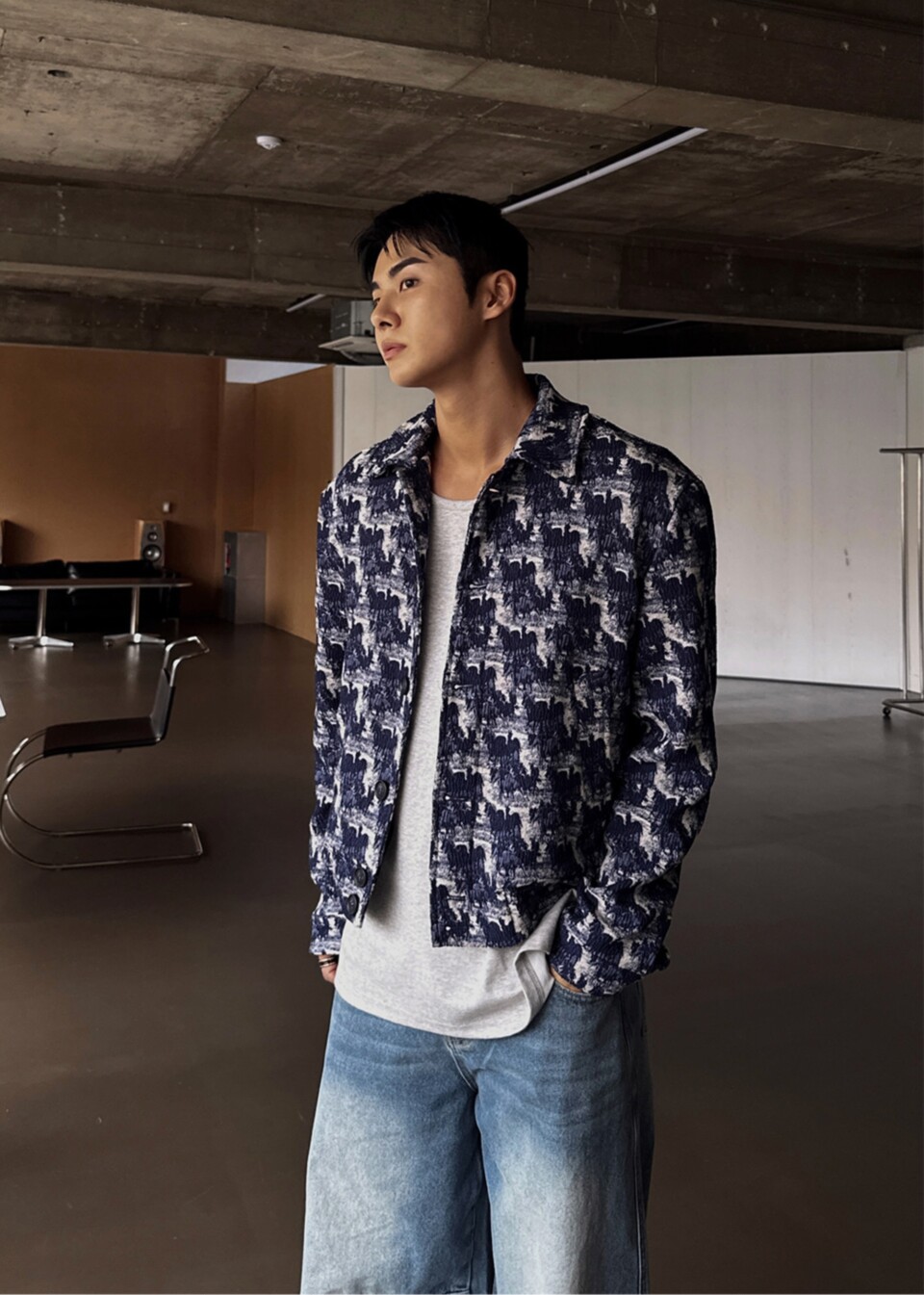 小香風翻領短款夾克外套