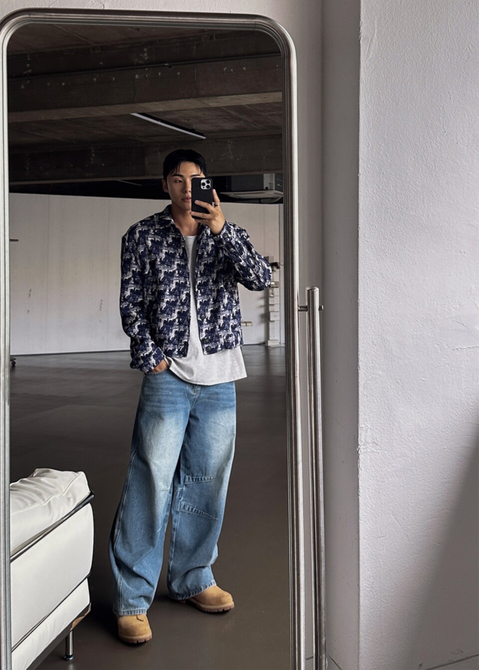 小香風翻領短款夾克外套-3