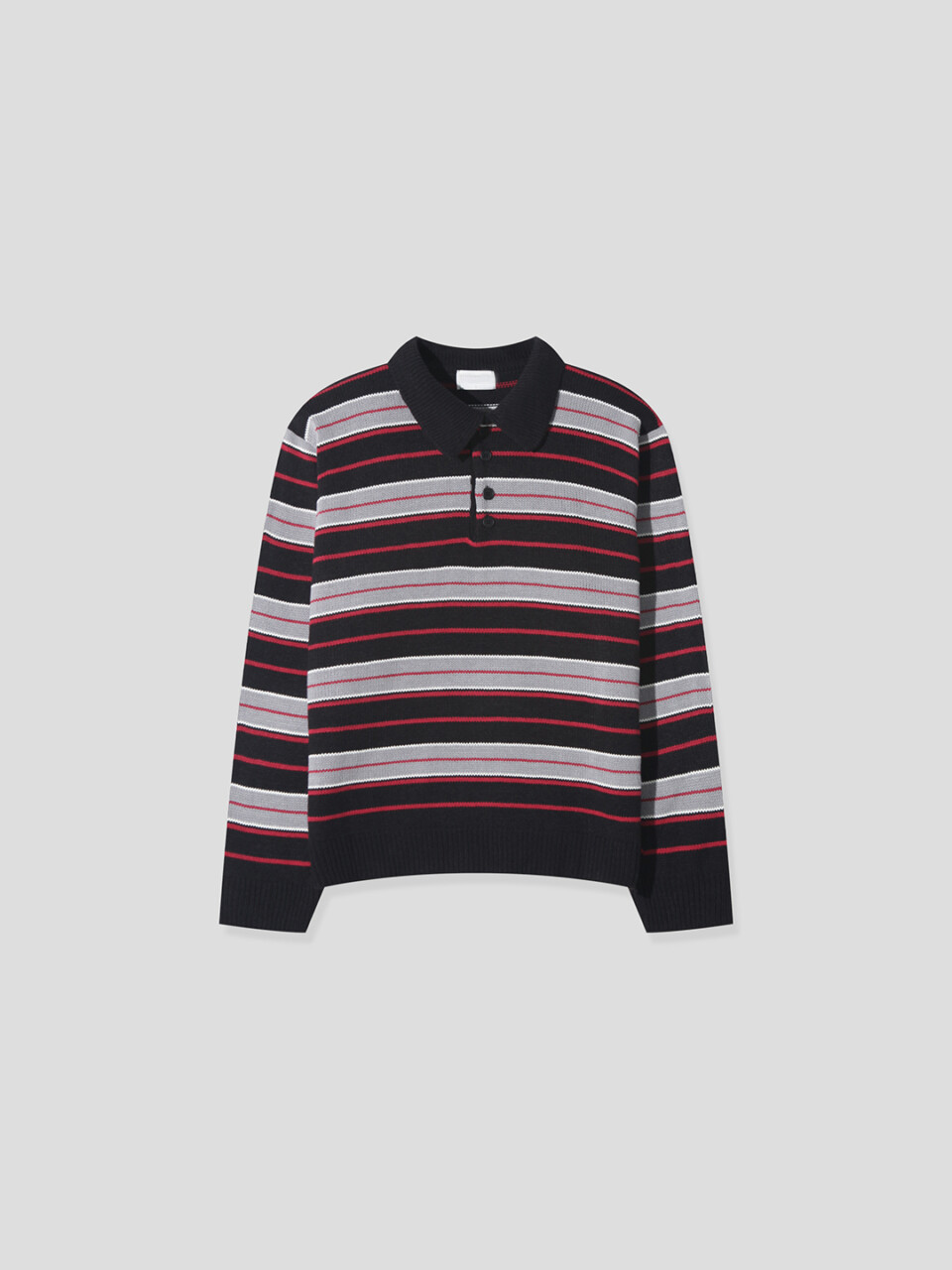 撞色條紋短版POLO領-4