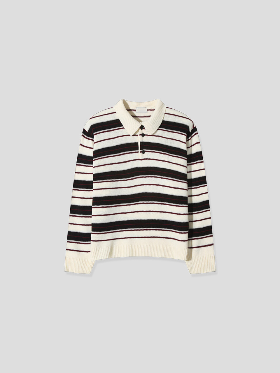 撞色條紋短版POLO領-5