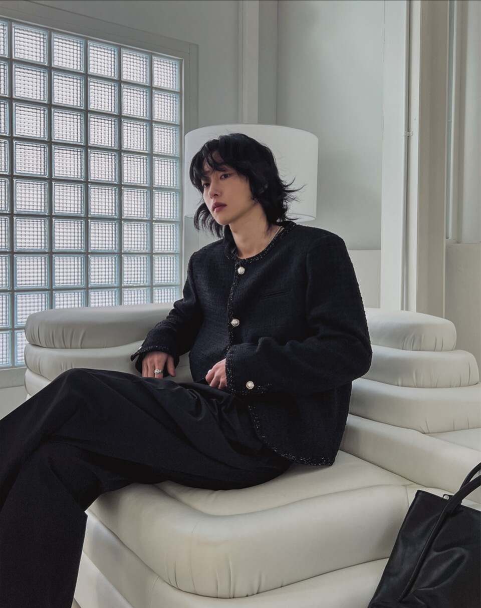 小香風編織夾克外套-4