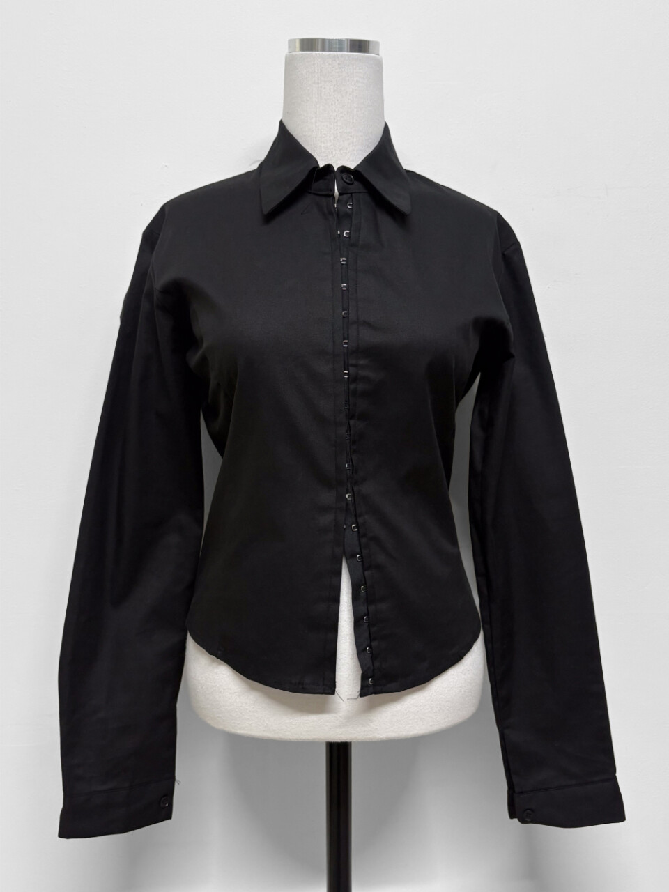 修身短版襯衫-5