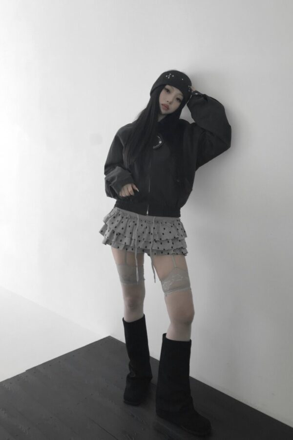 多層次綁帶星星褲裙