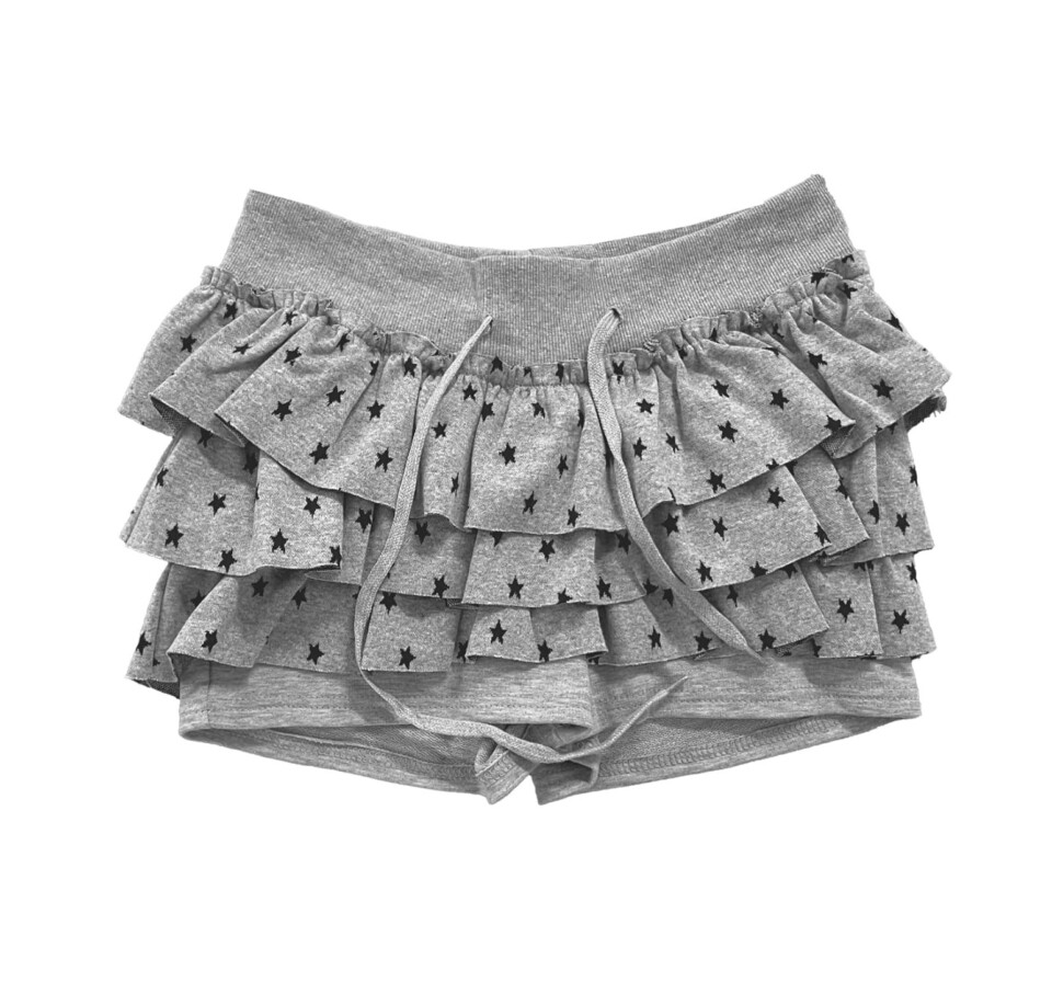 多層次綁帶星星褲裙-7