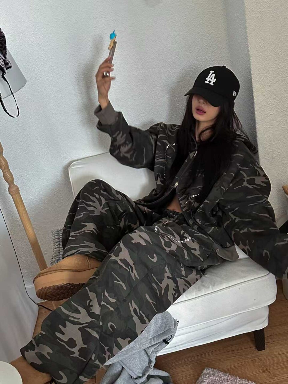 鉚釘愛心休閒套裝-2