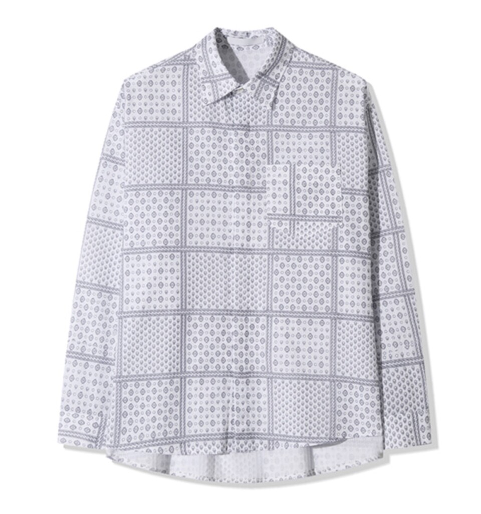 設計款腰果花領帶襯衫-9