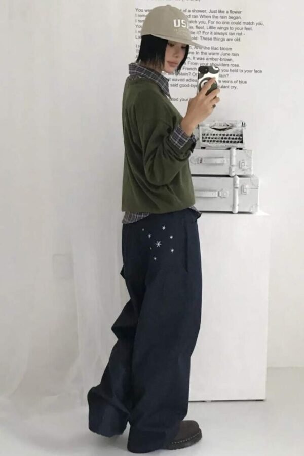 [男女共款] 星星牛仔褲