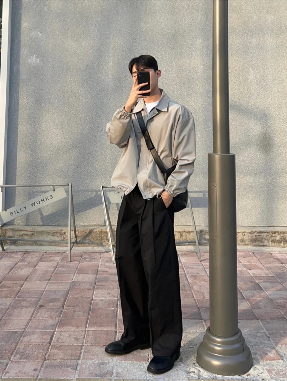 可縮口寬鬆西裝褲