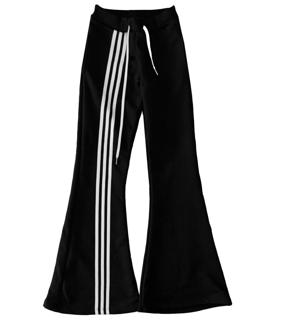 修身側邊線微喇運動褲-8