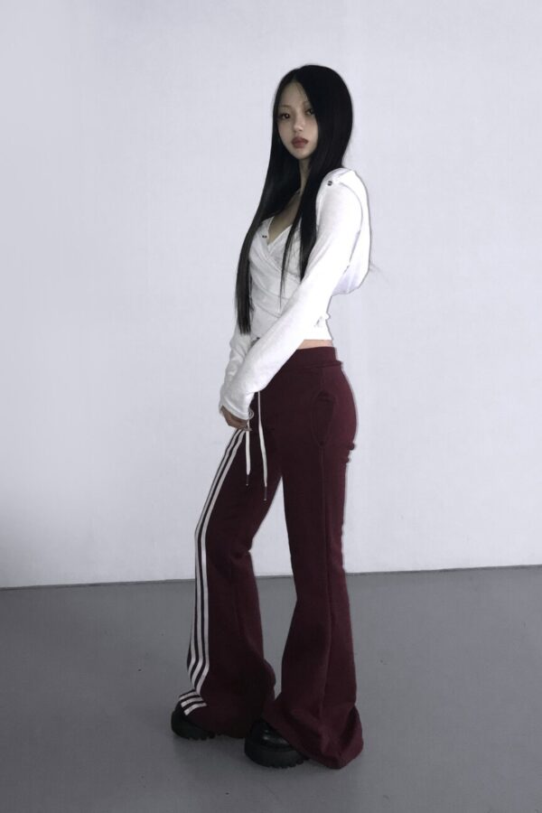 斜排扣修身連帽上衣