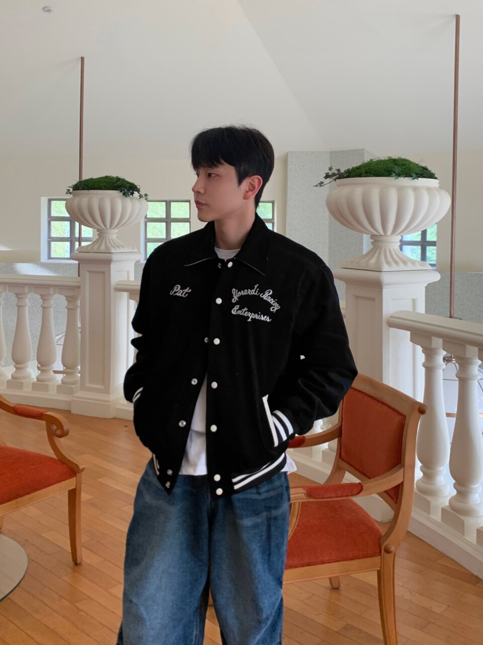 翻領滾邊刺繡外套-5