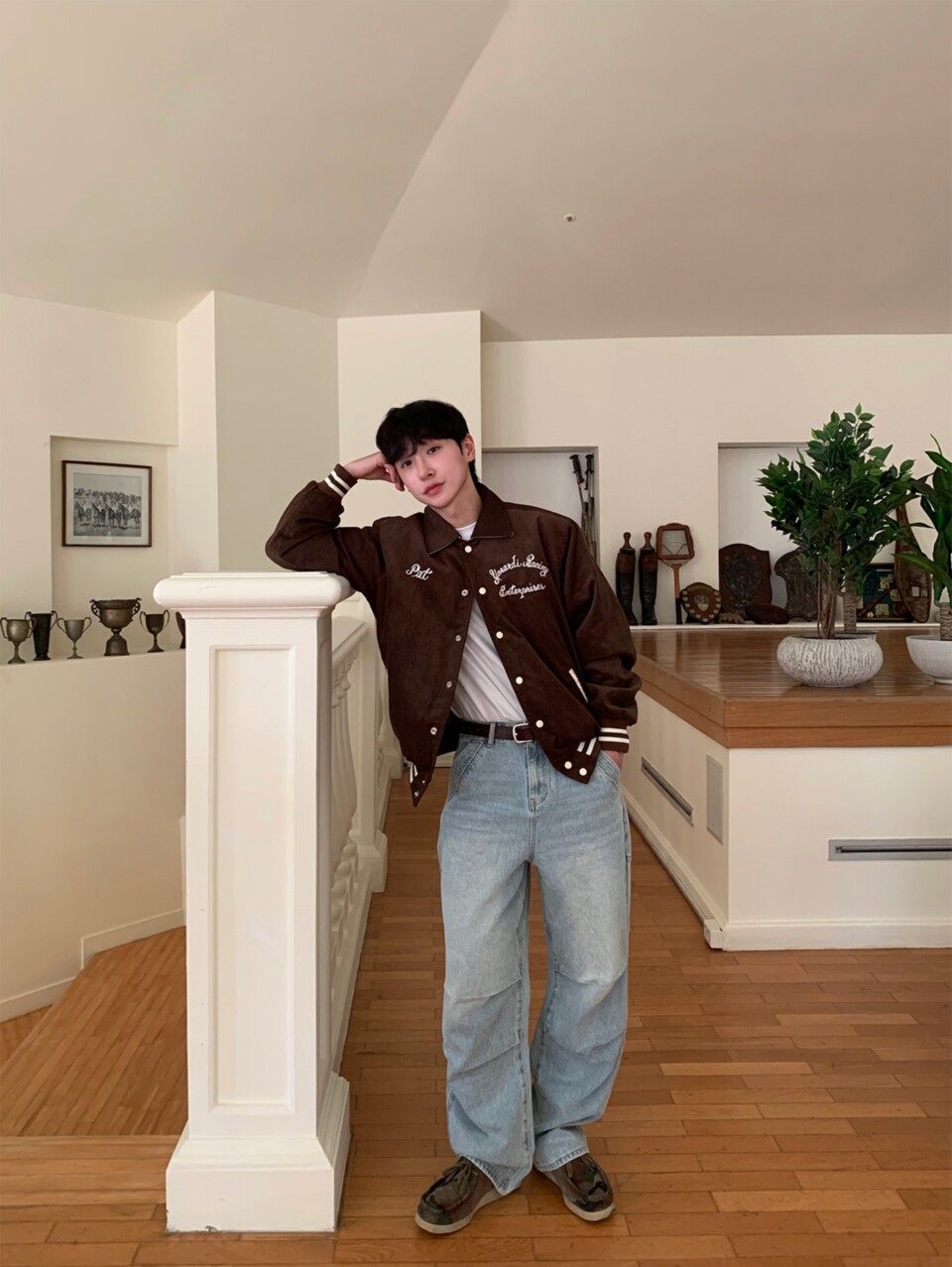 翻領滾邊刺繡外套-3