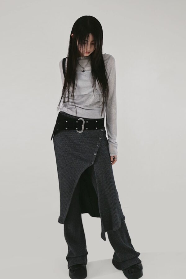 兩件式裙+喇叭休閒褲