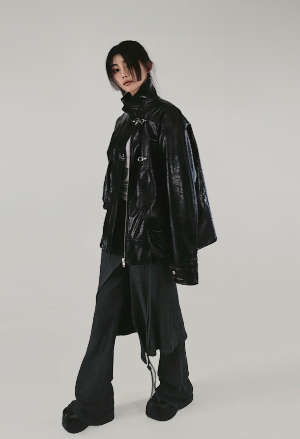 油蠟皮金屬扣皮外