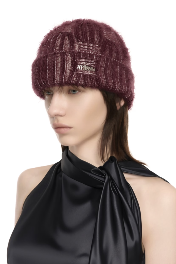 [ATİİSSU] 李龍馥同款logo針織帽冷帽