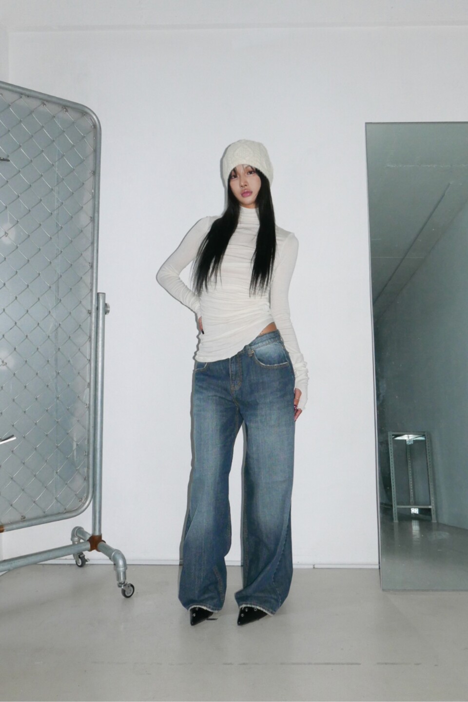 造型高領袖套打底衣-4